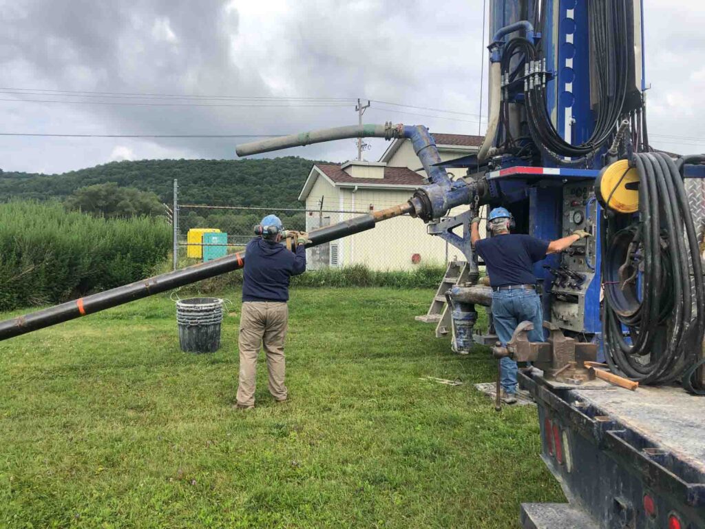 Dual rotary drilling tests for a new potable water well in Franklinville, New York
