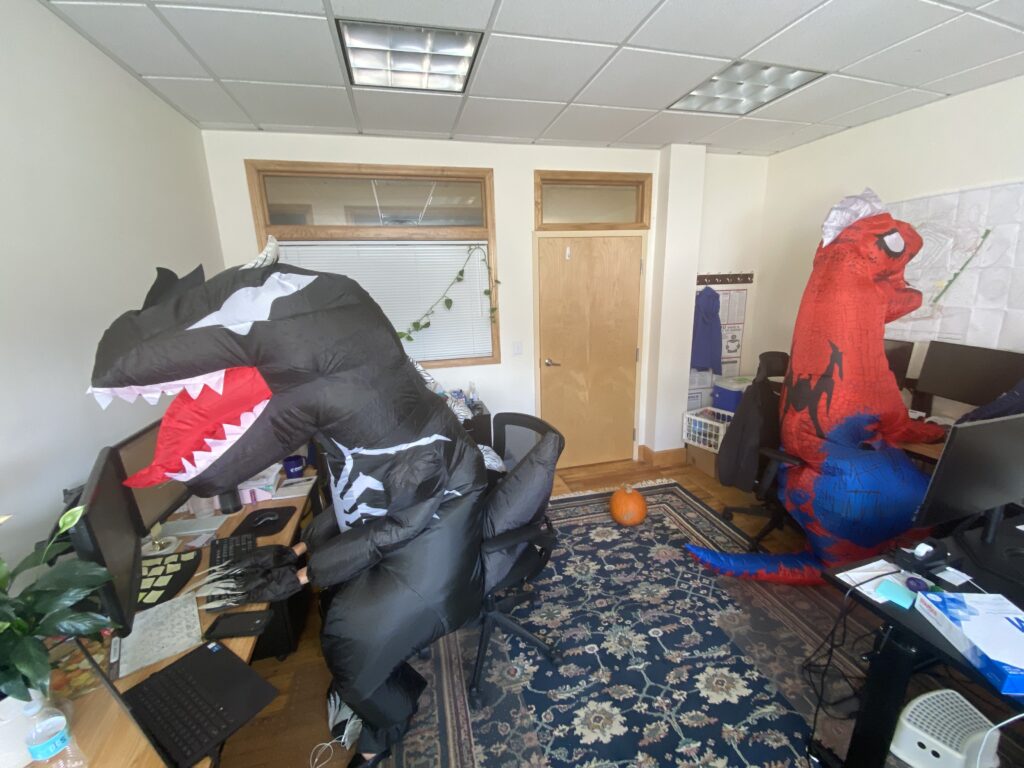 PWGC Halloween Costume Contest - 1st Place - Dinosaurs at Work