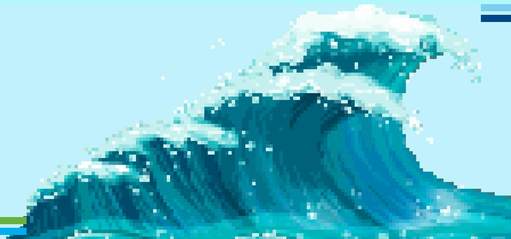 Ride the Wave Award - September 2024 - Pixelated Wave