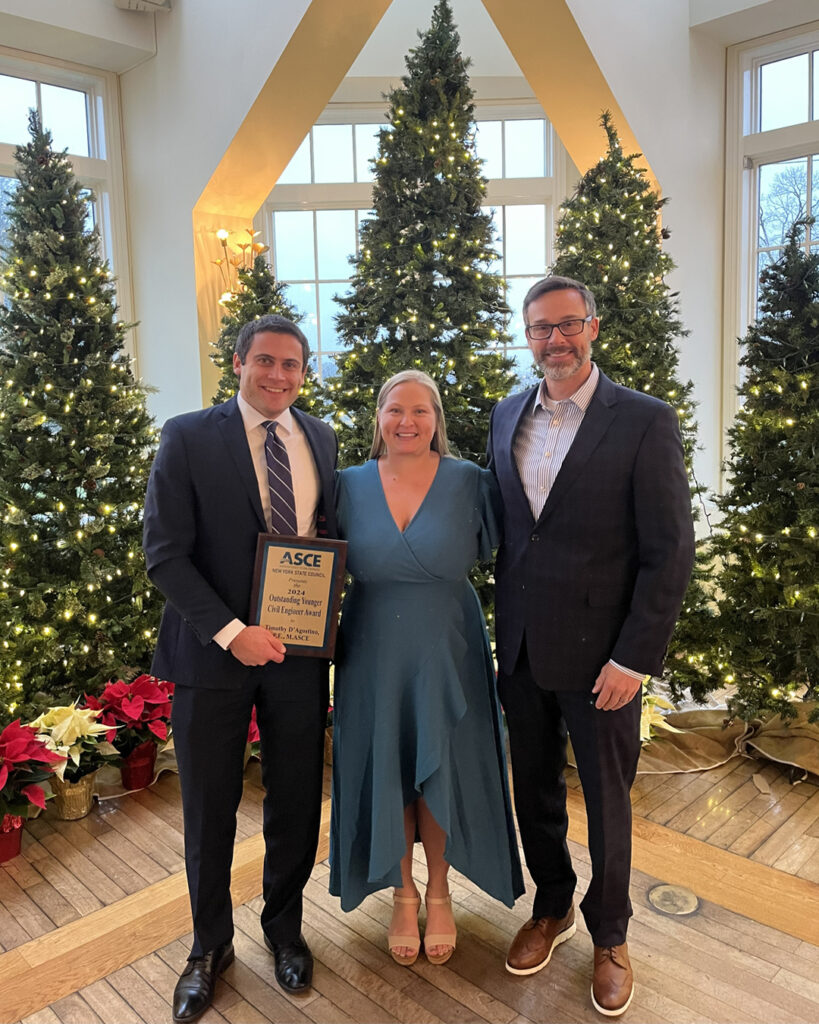 TIM D’AGOSTINO JUST SNAGGED A BIG ASCE AWARD, Tim D'Agostino, Jenny Heflich, Paul K. Boyce