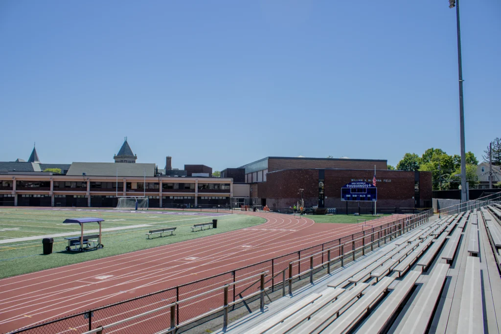 New Rochelle High School, Natatorium, Drilling, Football Field, Field Bleachers