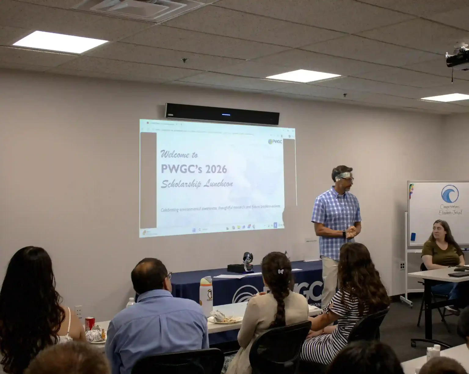 Paul K. Boyce addressing and welcoming PWGC employees and guests